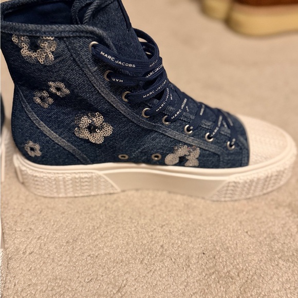 Marc Jacobs Navy High-Top Sneakers - Picture 3 of 4